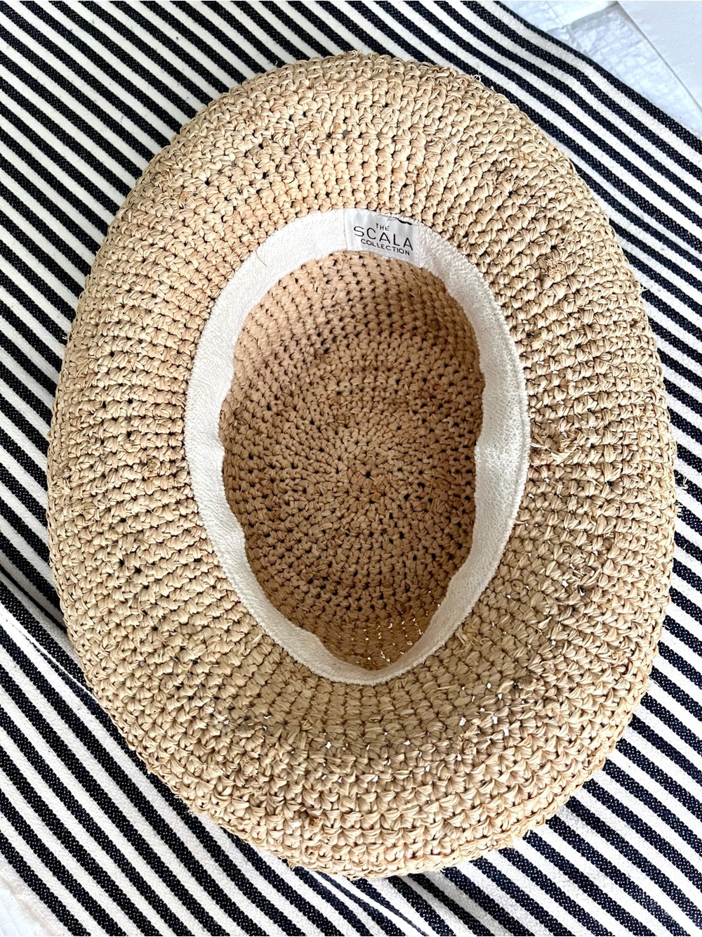 Scala “ Destin” Woven Straw Sun Hat in Natural Beige - Picture 6 of 7
